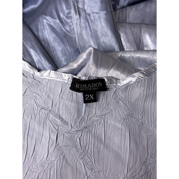 Komarov Dress 2X Womens Blue Gradient Charmeuse Midi / Maxi - Picture 7 of 8